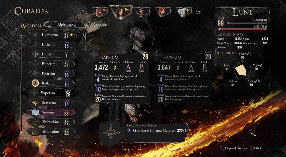 Clair Obscur: Expedition 33 - How to Upgrade Weapons
